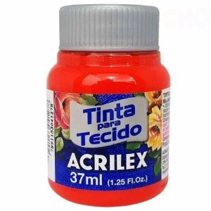 TINTA TECIDO 37ML VERMELHO FOGO ACRILEX