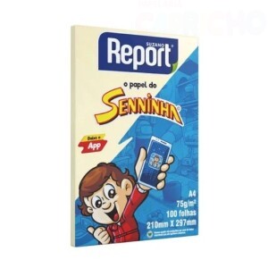 PAPEL SULFITE COLORIDO AMARELO 100 FOLHAS