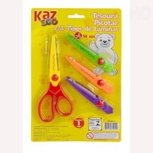 TESOURA PICOTAR C/4 TIPOS CORTE KZ24412