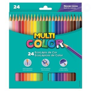 LAPIS DE COR 24 CORES MULTICOLOR