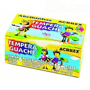 TEMPERA GUACHE 6CORES ACRILEX