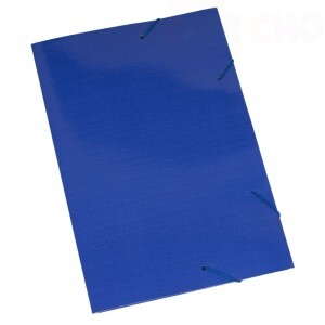 PASTA PAPELÃO COM ELASTICO AZUL ESCURO